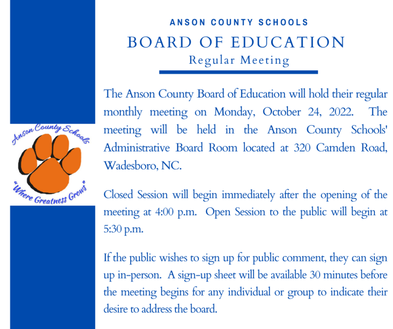 BOE Meeting
