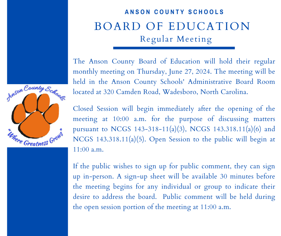 BOE Meeting