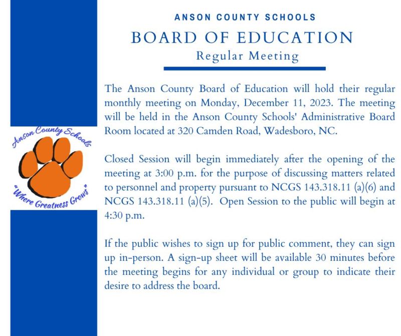 Dec. BOE meeting