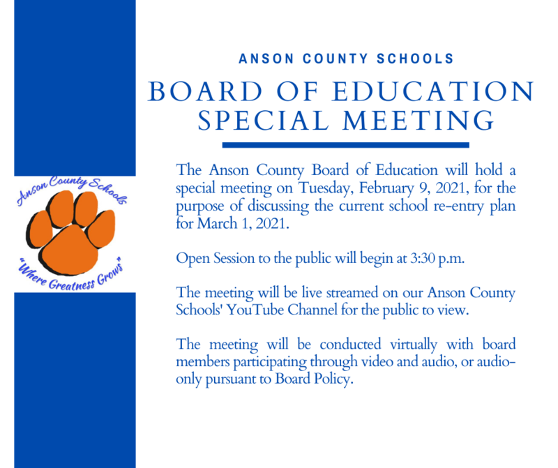 Special BOE Meeting 2-9-21